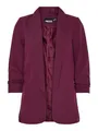 PIECES Damen Pcboss Noos 3/4 Blazer, Grape Wine,XL