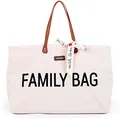 Childhome, Family Bag, Wickeltasche, Reisetasche/Wochenendtasche, Großes Fassungsvermögen, inkl. abnehmbarer Tasche, Teddy Ecru