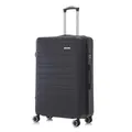YONSLY Koffer Suitcase, Trolley Reisekoffer, Rollkoffer Handgepäck mit 4 Rollen 360°, Hartschalenreisekoffer, Zahlenschloss, Weicher Gummigriff (XL, Schwarz)