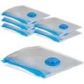 Relaxdays Vakuumbeutel für Kleidung 6er Set Kunststoff Transparent Ventil 100 cm x 80 cm