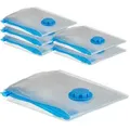 Relaxdays Vakuumbeutel, 6er Set, Xl Kompressionstüten Reise, Kleidung & Decken, Vakuumierbeutel Für Ventil, Transparent