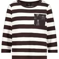 Monari Kurzarmhemd Sweatshirt braun 42