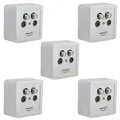 5x PremiumX PX4 SAT TV Radio Dose 4-fach Enddose TWIN Antennendose Anschlussdose
