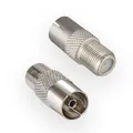 1x Adapter Koax IEC-Buchser Antenne auf F-Buchser SAT TV Steckverbinder Koaxial