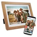 Denver PFF-1042 Digitaler WLAN-Bilderrahmen - 10.1" IPS Touchscreen & Frameo App - Braun