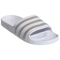 adidas - Adilette Aqua - Sandalen UK 10 | EU 44,5 grau/weiß