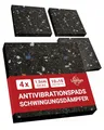 LouMaxx Antirutschmatte Waschmaschine 4er Set 10cmx10cm - Gummimatte – 1,5 cm dicke und rutschfeste Antivibrationsmatte Made in Germany Waschmaschinen Unterlage auch für Trockner und andere Geräte