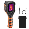 VEVOR Wärmebildkamera, 320x240 TISR Superauflösung, handheld Thermokamera mit 2MP visueller Kamera, 256x192 IR-Auflösung, 25 Hz Bildwiederholfrequenz, -20 °C bis 450 °C, 4 Bildmodi und 6 Farbpaletten