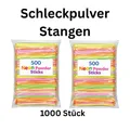 1000x Schleckpulver Stangen Neon bunt Wurfmaterial Süßigkeiten Großpackung