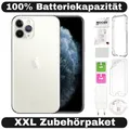 Apple iPhone 11 Pro - 64GB - Silber - XXL Set - 100% Batt. - Zustand: GUT