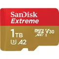 SANDISK Extreme UHS-I V30 (1000 GB, microSDXC, U3, UHS-I) (SDSQXAV-1T00-GN6MA)