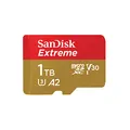 SanDisk Extreme microSDXC UHS-I Speicherkarte 1 TB + Adapter (Für Smartphones, Actionkameras und Drohnen, A2, C10, V30, U3, 190 MB/s Übertragung, RescuePRO Deluxe)