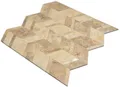 Mosani Mosaikfliesen Pfeil Vinyl Mosaikfliesen Selbstklebend beigesilber matt / 10 Matten