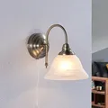Wandleuchte Lindby, Hanna, dimmbar, Bronze / Altmessing, für Wohnzimmer, Glas, Antik - 18 - 23