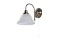 Lindby Wandleuchte Hanna, Glas Weiß IP20, 1 x 40 W