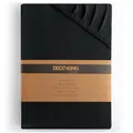 DecoKing Spannbettlaken 140x200 160x200 cm 100% gekämmte Baumwolle Schwarz Spannbetttücher Jersey Boxspringbett Amber 140 x 200 160 x 200