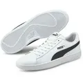PUMA SMASH V2 L Sneaker atmungsaktives Obermaterial aus Leder und Synthetik, Schnürung weiß 42,5 EU