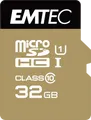 EMTEC Gold+ - Flash-Speicherkarte (SD-Adapter inbegriffen) - 32GB - Class 10 - microSD - Gold (ECMSDM32GHC10GP)
