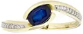 Firetti Goldring Schmuck Geschenk Gold 333 Damenring Goldring Edelstein Farbstein, mit Saphir - mit Brillanten