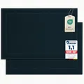 Komfortec 2er Badvorleger aus 100% Baumwolle, 800 GSM, Waschbar, Badematte, Badteppich, Saugfähig, Frottee, 50x80 cm, Petrol