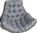 sunnypillow Hängesessel Kissen - Auflage für Rattan & Polyrattan Hängeschaukel - Polster, Sitzauflage für Hängekorb - Grau