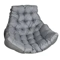 sunnypillow Hängesessel Kissen - Auflage für Rattan & Polyrattan Hängeschaukel - Polster, Sitzauflage für Hängekorb - Dicke 13cm, UV - beständig, wasserdicht, Outdoor/Indoor - Grau