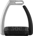 Sprenger Aero-Steigbügel schwarz eloxiert 120 mm Trittweite, Farbe:schwarz-silber, Größe:120 mm