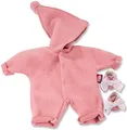Götz 3403329 Babyanzug Zipfelmütze rosa - Puppenbekleidung Gr. S - 3-teiliges Bekleidungs- und Zubehörset für Babypuppen von 30 - 33 cm