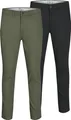 Jack & Jones 12180705, Chino, Erwachsener, Schwarz, Grün, Baumwolle, Elasthan, Nicht bleichen, Natürliche Trocknung