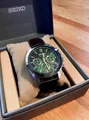 SEIKO SELECTION SBTR017 Grün Chronograph Quarz Lederband Herren