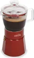 Espressomaschine, 6 Tassen, 0,29 L, Edelstahl, Glas, Rot - La Cafetière | Verona