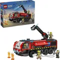 Lego Konstruktionsspielsteine "Flughafenlöschfahrzeug (60499), LEGO City", bunt