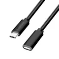 LogiLink 60W USB Typ-C Verlängerungskabel PD 3.0 (PowerDelivery), Farbe: Schwarz, Kabellänge: 3m