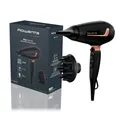 Rowenta Pro Expert Haartrockner, 2200-Watt-Pro-AC-Motor, besonders schnelle Trocknung, Ionen-Booster-Technologie, vielseitiges Zubehör, einfach zu bedienen, Kaltstufe, Schwarz/Roségold, CV8830F0