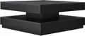Couchtisch 'Florenz' Wohnzimmertisch quadratisch 76 x 76 x 38 cm drehbare Tischplatte Schwarz