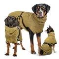 Hundebademantel aus 100% Baumwolle  Saugstarker Bademantel Hunde mittel  Kusc...