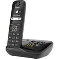 Gigaset AS690A - Schnurloses Telefon mit Anrufbeantworter - DECT-Telefon mit Freisprechfunktion, großes Display und großen Tasten - Festnetztelef... - Schwarz