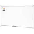 Amazon Basics Magnet-Whiteboard mit Aluminiumrahmen, Stifthalter, 6 Magneten, 1 Radiergummi und 2 Markern für Büro und Zuhause, zur Wandmontage, Trocken Abwischbar, 90cm x 60cm