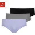 SNOCKS Hipster Panties Damen Unterhose (3-St., 3 Stück) aus Bio-Baumwolle für ein bequemes Tragegefühl grün|lila|schwarz|weiß L