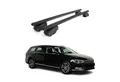 OMAC Dachträger Gepäckträger für VW Passat B8 Variant 2015-2019 ABE Alu Schwarz (2-St), Wasserbeständig,Abnehmbar,Multifunktional,Leichtgewichtig
