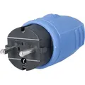 As Schwabe 62401 Schutzkontaktstecker Gummi 230 V Blau Ip44