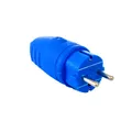 AS Schwabe Gummi Stecker IP44 BLAU 230V/ 16A 2,5mm² Schukostecker Spritzwasser
