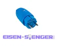 as-Schwabe 62401 Gummi Stecker, ohne Kabel, für den Aussenbereich geeignet, blau