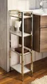 Badregal LINDA BHT 30x87x17 cm weiß Badezimmer-Regal Duschregal