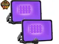2 er 30W LED Schwarzlicht Strahler, UV Fluter mit Stecker, IP66 Wasserdicht