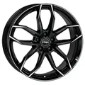 1x RIAL LUCCA 4-LOCH diamantschwarz frontpoliert 6.5Jx17 4x100 ET45