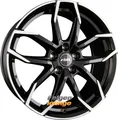 4x RIAL LUCCA Diamant Schwarz Frontpoliert 6,5x17 ET45 4x100