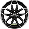 4x Rial Lucca diamant-schwarz frontpoliert 6.5x17 ET45 - LK4/100 ML63.3 Felge