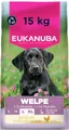 Eukanuba Welpenfutter mit frischem Huhn für große Rassen, Premium Trockenfutter für Junior Hunde, 15 kg