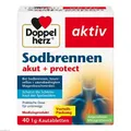 2x DOPPELHERZ Sodbrennen akut+protect Kautabletten 40 ST